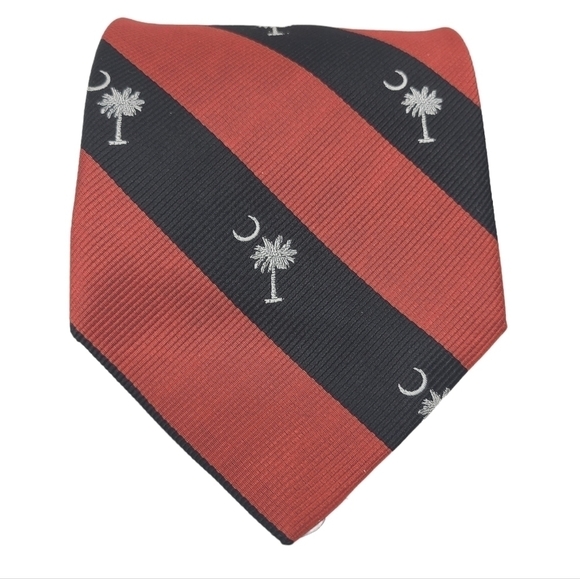 Zianetti | Men's Red and Black Mixed Print Italian Silk Tie (One Size) - Picture 1 of 11
